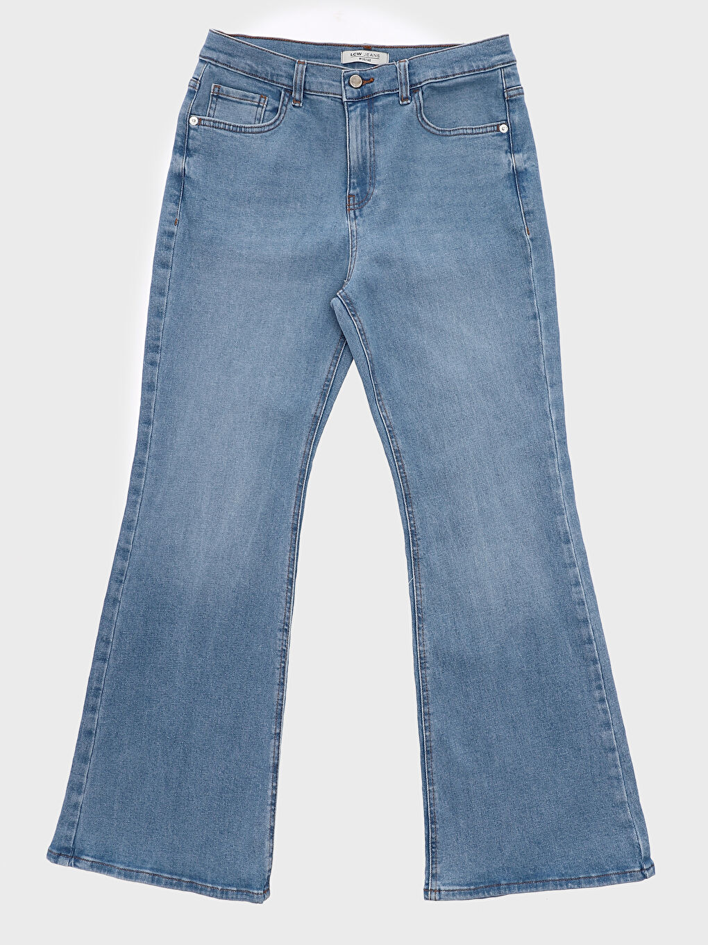 Normal Waist Mars Flare Women's Jean Trousers