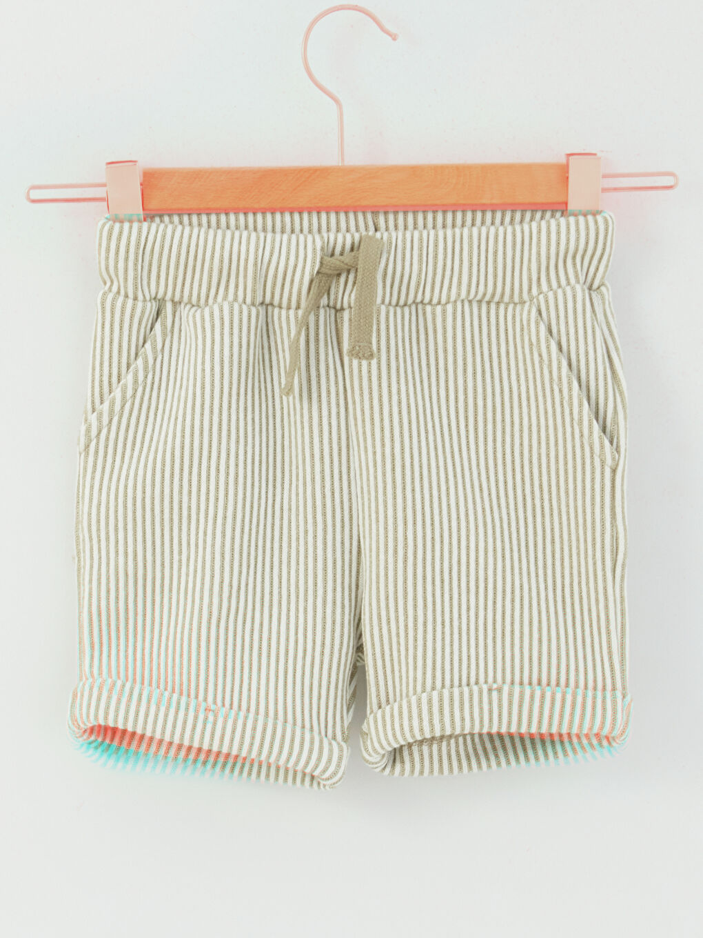 Ekru Hakim Yaka Kısa Kollu Erkek Bebek Tişört ve Şort 2'li Takım-2