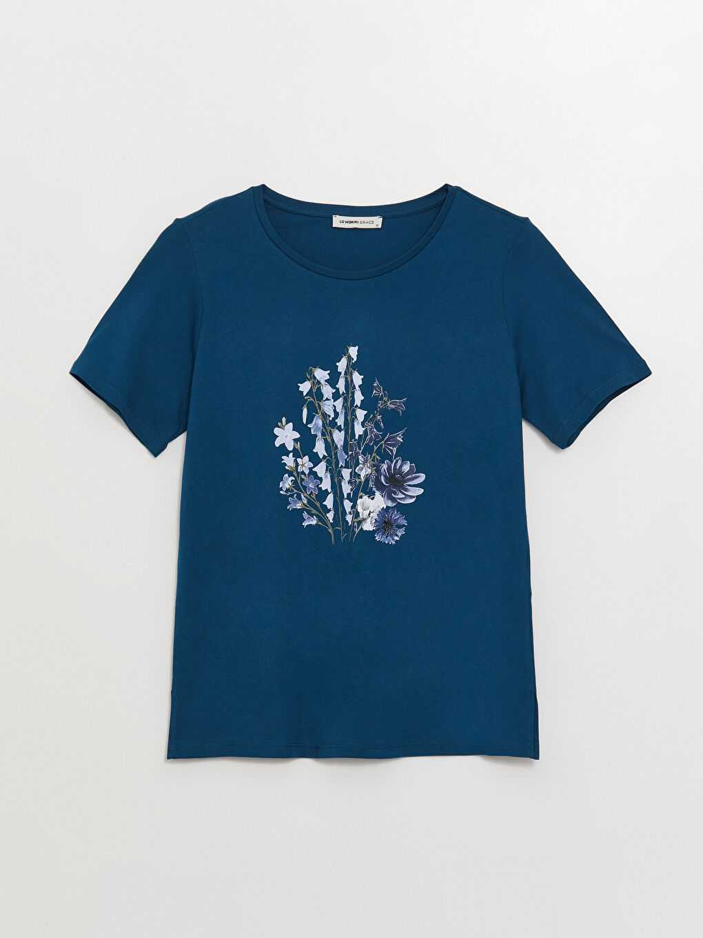 Crew Neck Printed Short Sleeve Women's T-Shirt-5
