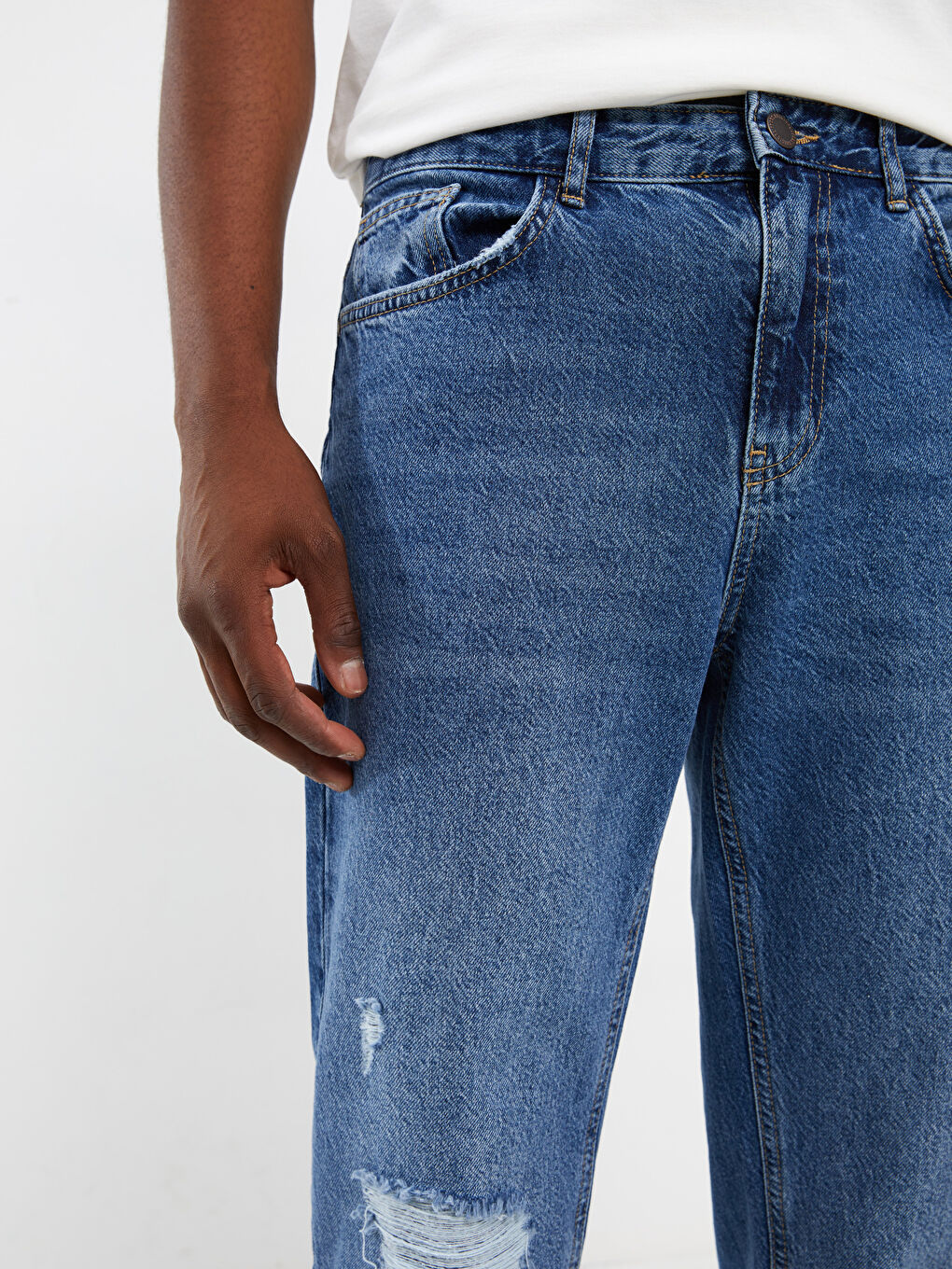 بنطلون جينز رجالي 750 سليم فيت-1