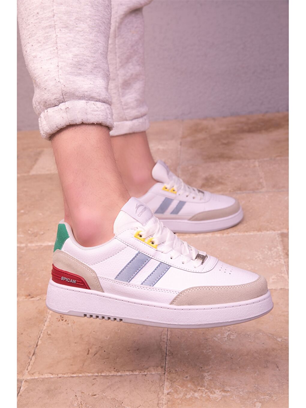 Mavi Bağcıklı Erkek Spor Ayakkabı-2