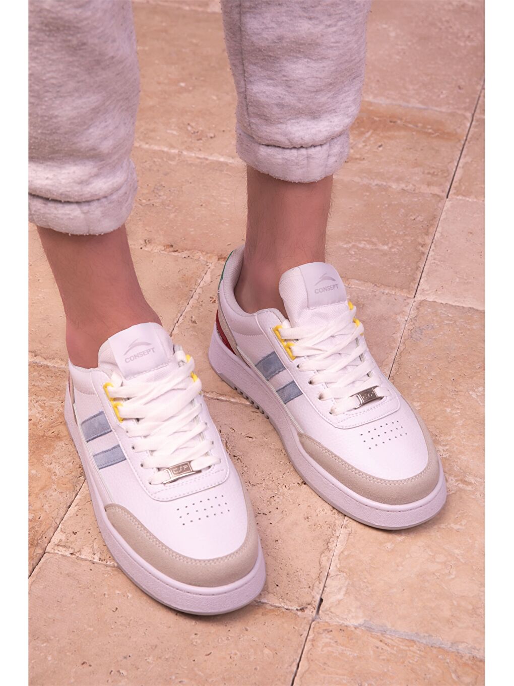 Mavi Bağcıklı Erkek Spor Ayakkabı-3