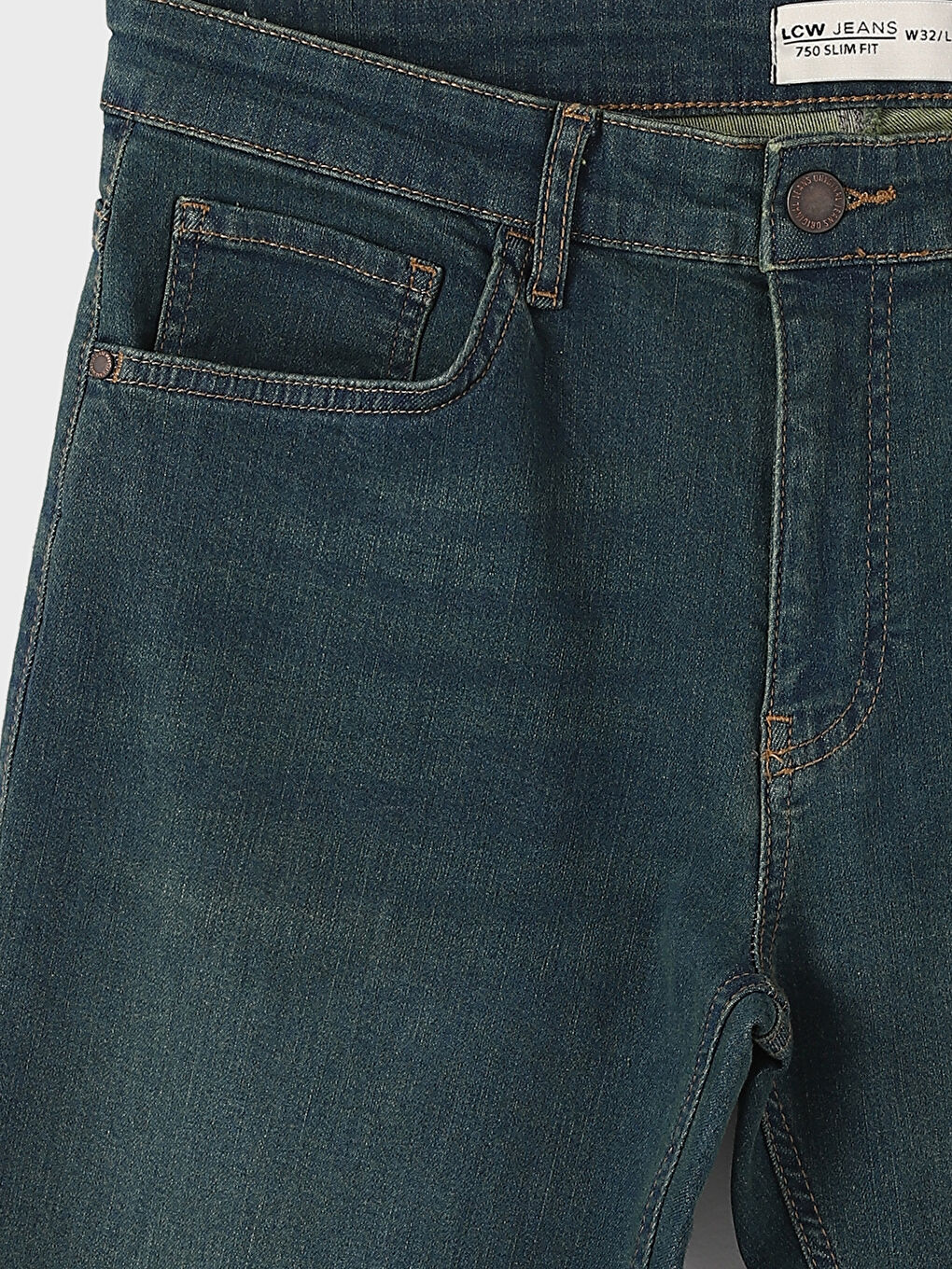 بنطلون جينز رجالي 750 سليم فيت-2