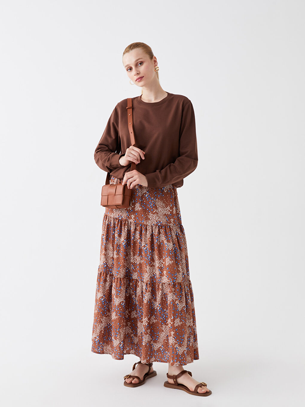 Women Skirt With Elastic Waist Pattern -S3JH95Z8-LQY