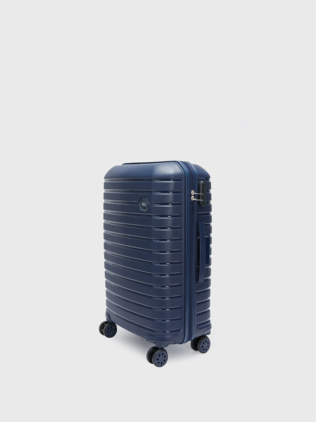Lacivert Kilit Detaylı Küçük Boy Valiz-1
