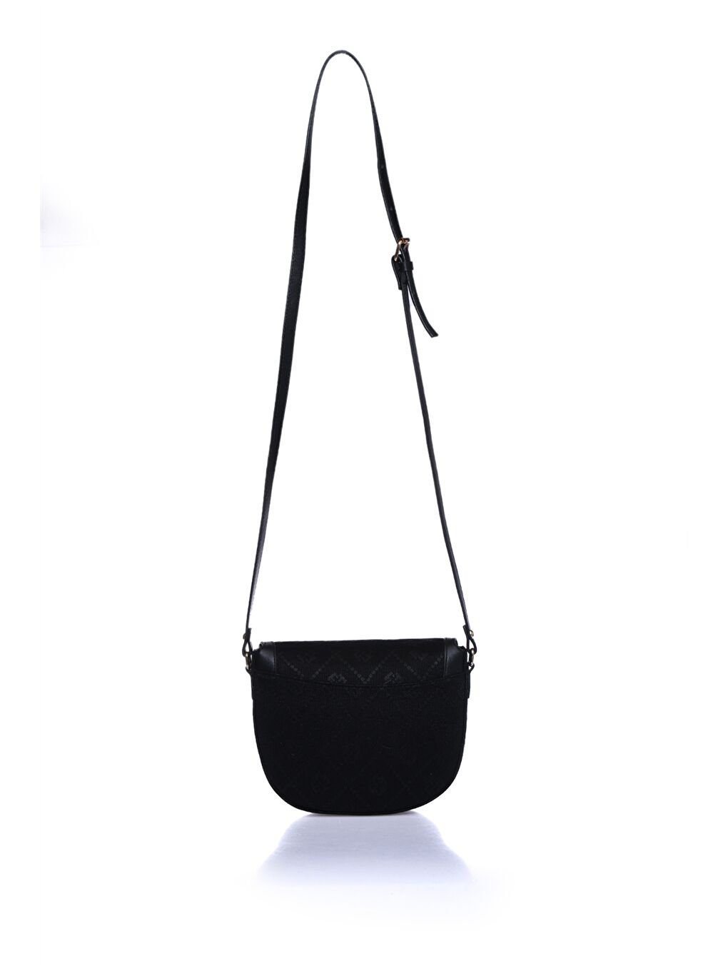 Siyah Desenli Ayarlanabilir Askılı Kadın Çapraz Çanta-2