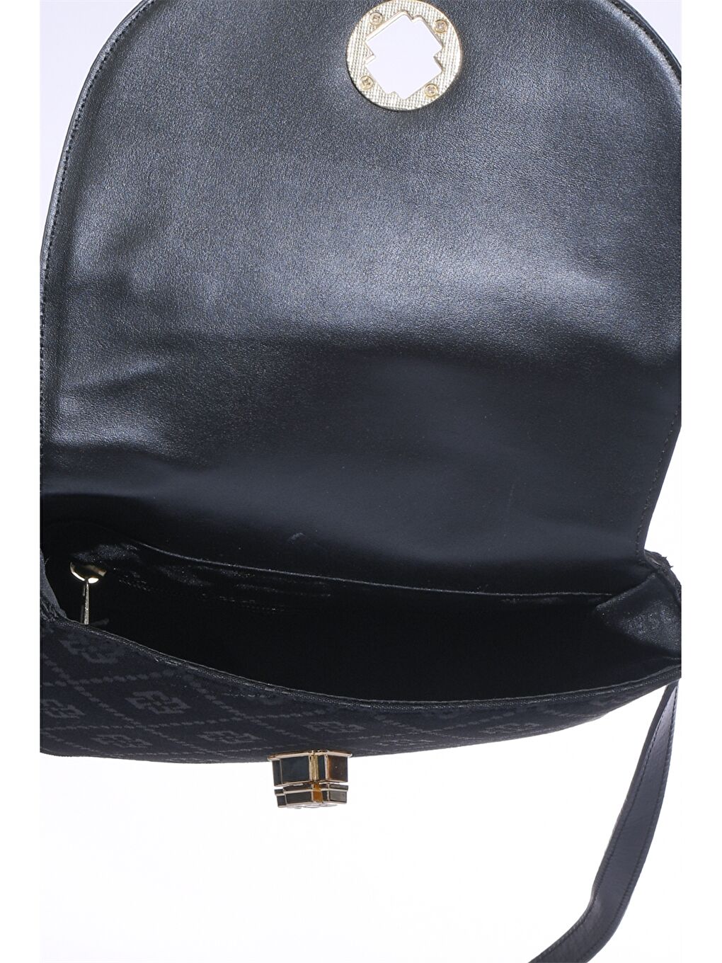 Siyah Desenli Ayarlanabilir Askılı Kadın Çapraz Çanta-3