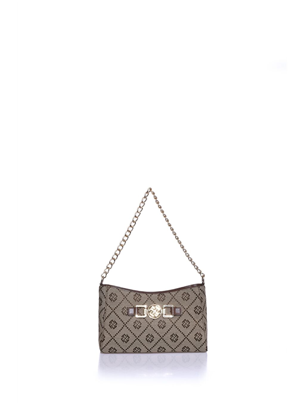 Kahverengi Desenli Ayarlanabilir Askılı Kadın Omuz Çantası