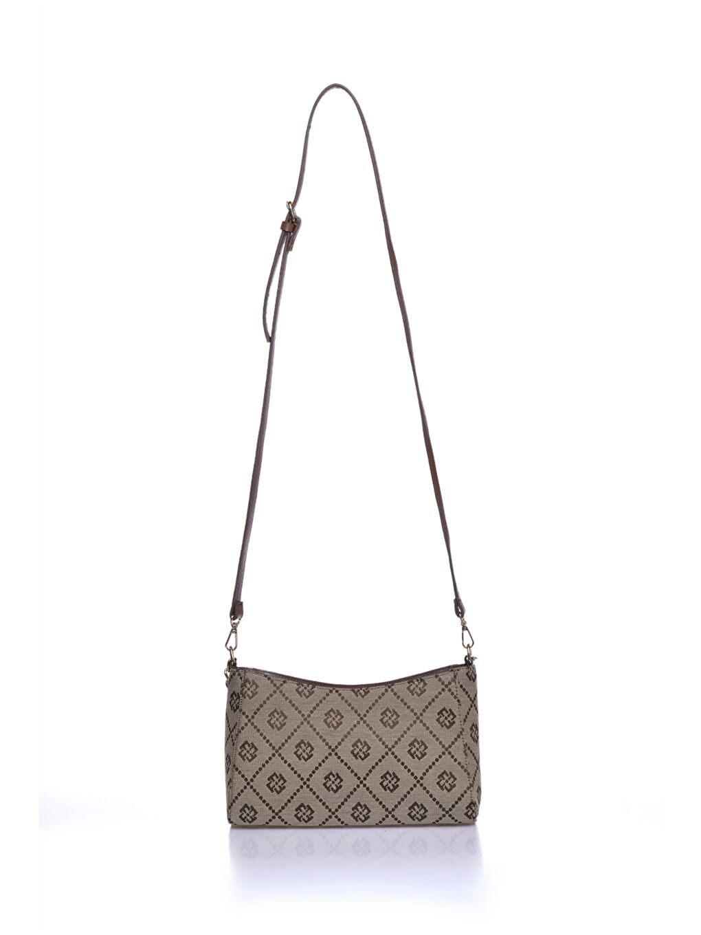 Kahverengi Desenli Ayarlanabilir Askılı Kadın Omuz Çantası-2