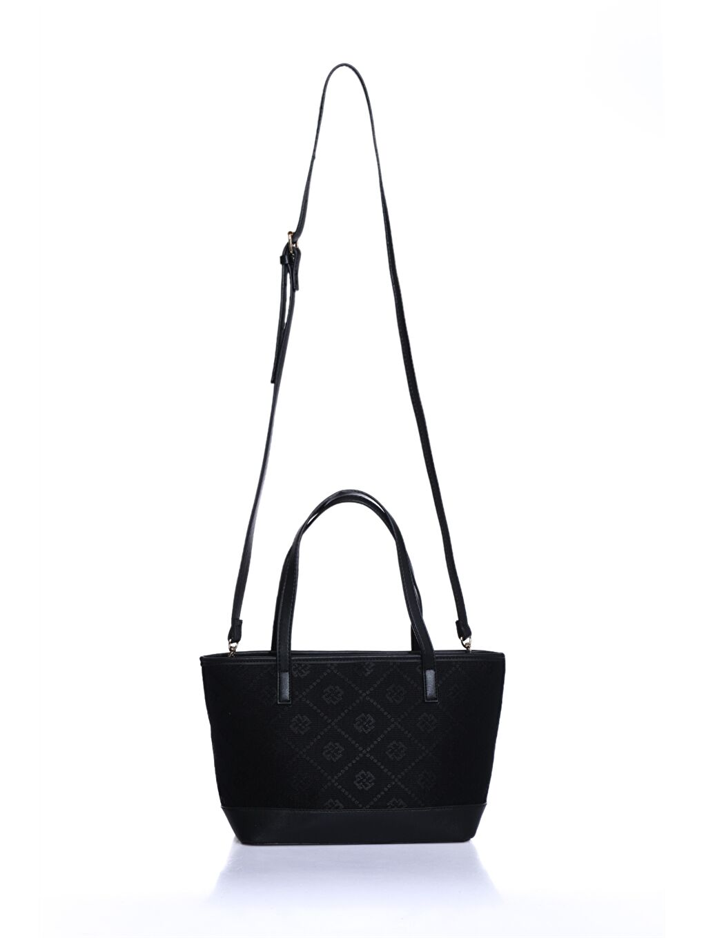 Siyah Desenli Ayarlanabilir Askılı Kadın Omuz Çantası-2
