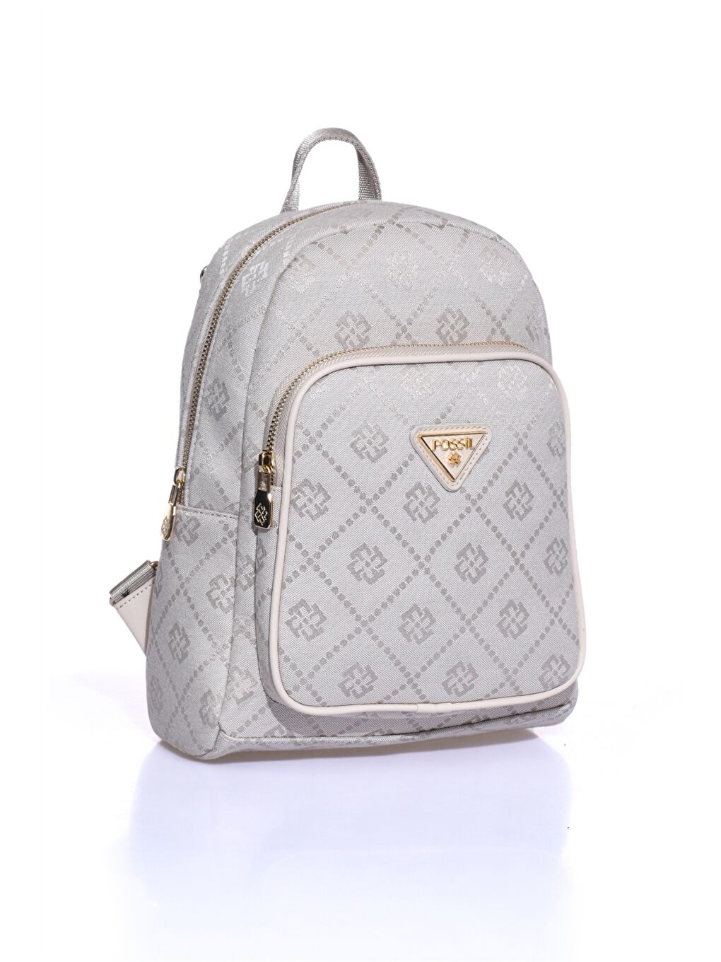 Bej Desenli Ayarlanabilir Askılı Kadın Sırt Çantası-1