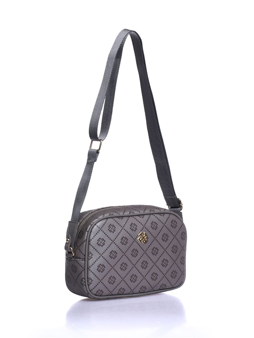 Kahverengi Deri Görünümlü Desenli Kadın Omuz Çantası-1