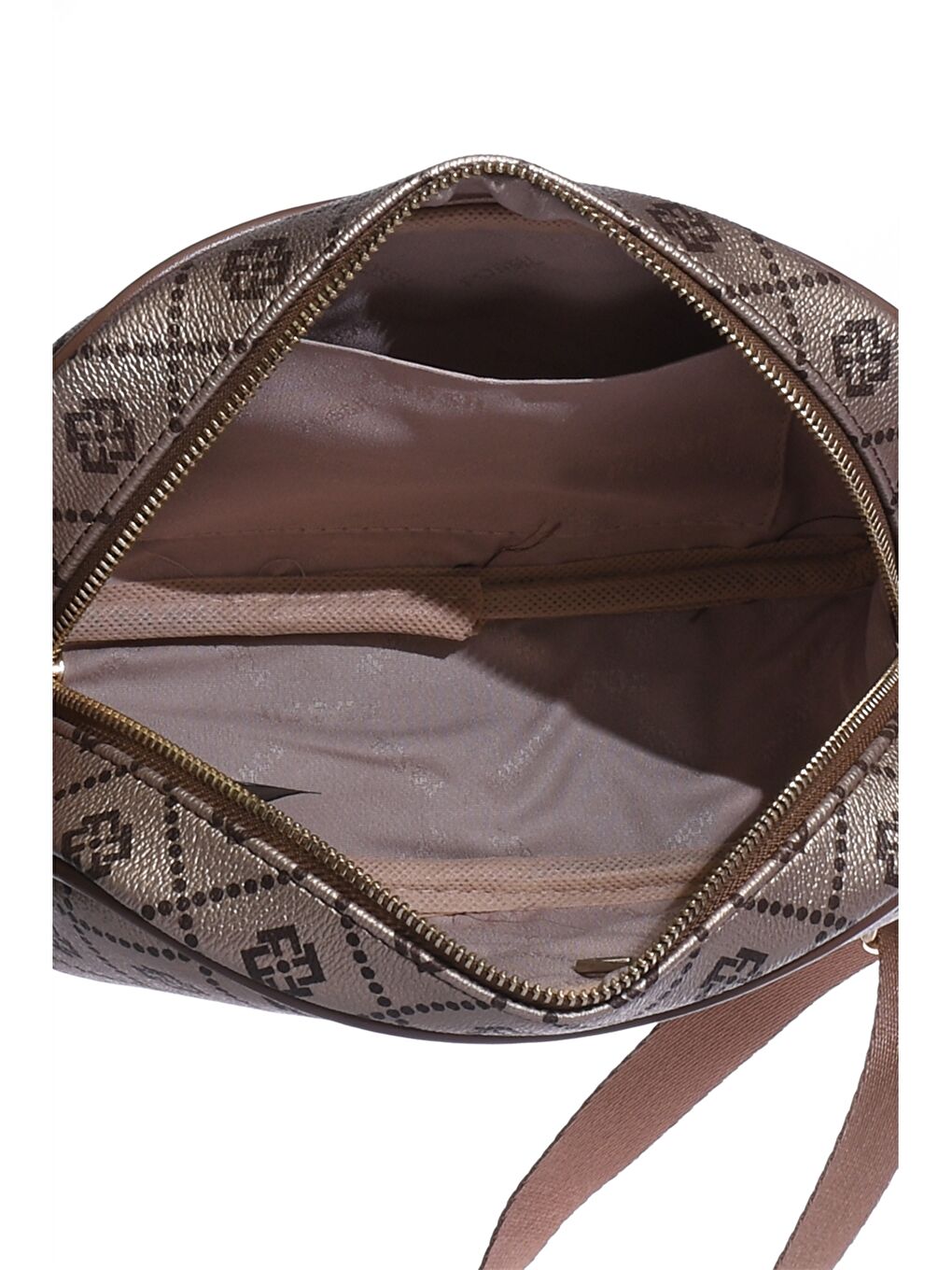 Sarı Deri Görünümlü Desenli Kadın Omuz Çantası-3