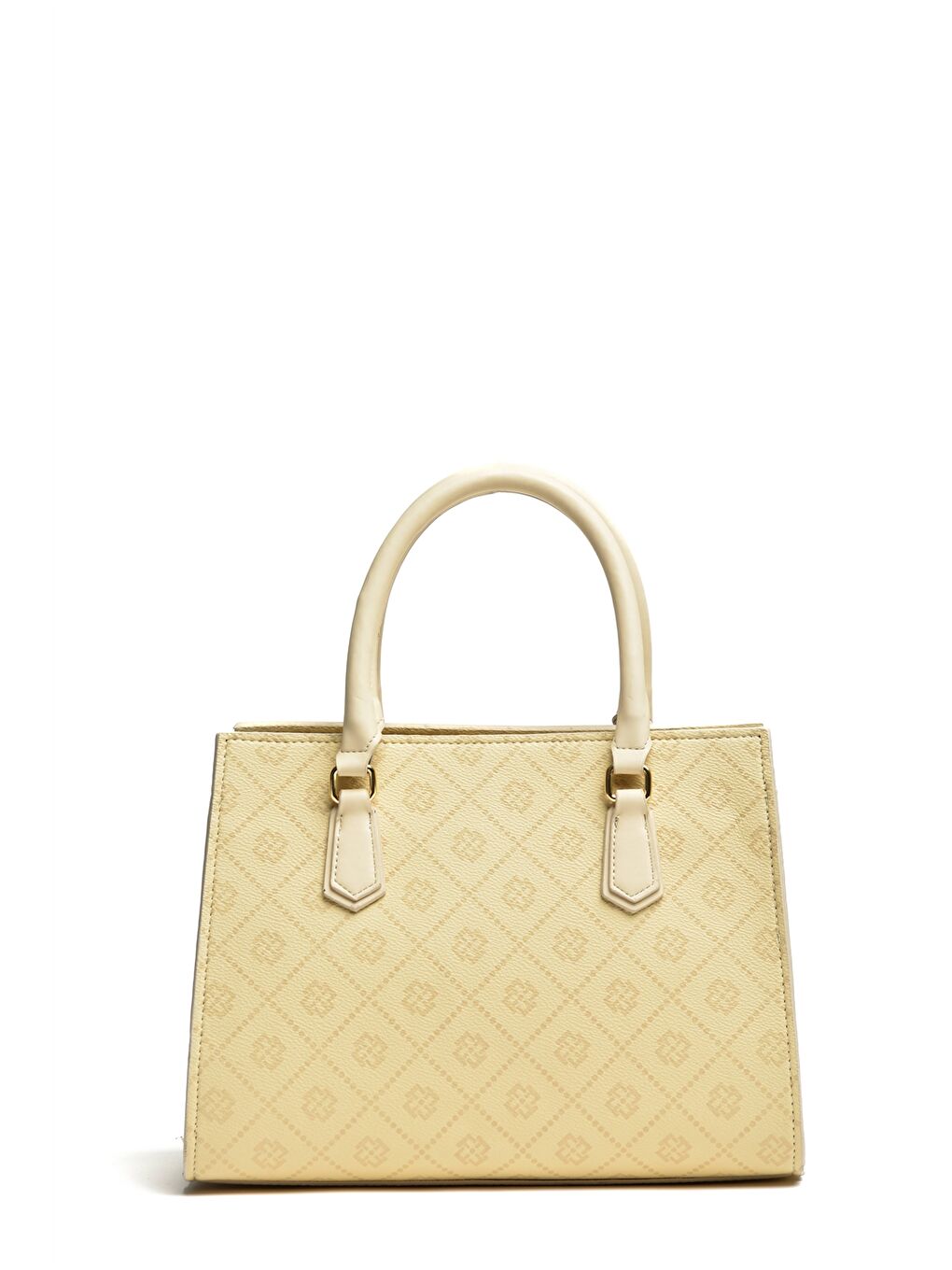 Bej Deri Görünümlü Desenli Kadın Kol Çantası-5