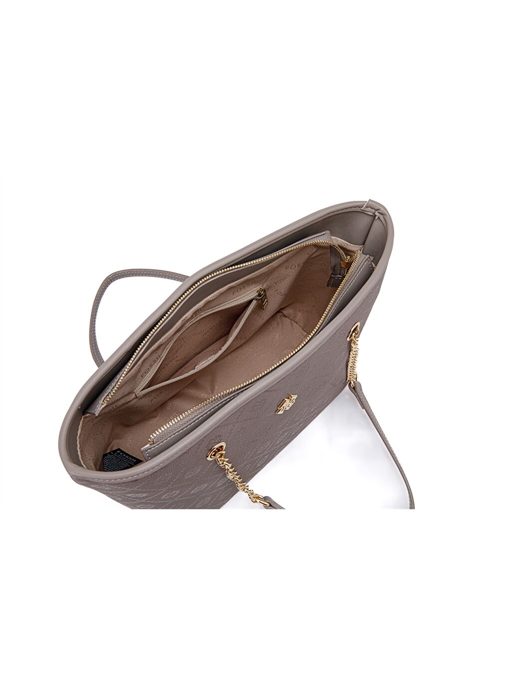 Kahverengi Deri Görünümlü Desenli Kadın Omuz Çantası-5