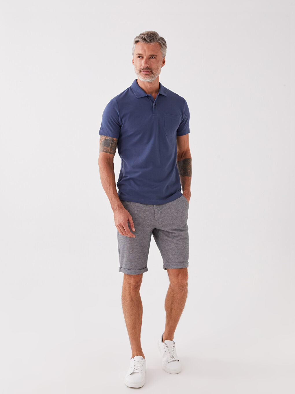 Standard Fit Men's Bermuda Shorts -S3JI76Z8-CUZ
