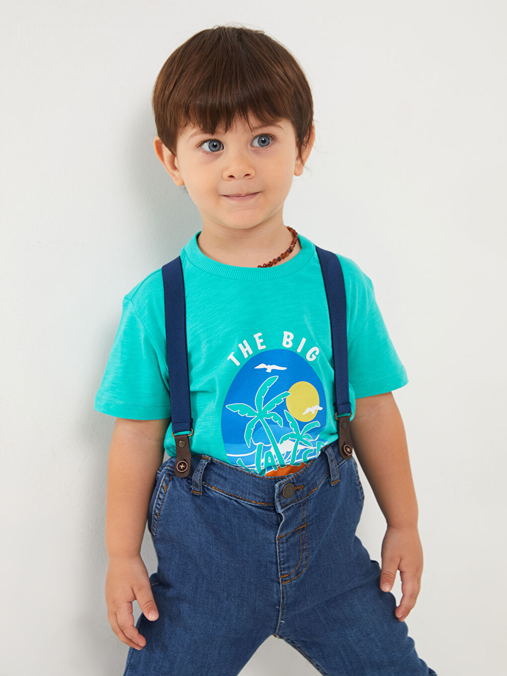 Crew Neck Short Sleeve Printed Baby Boys' T-Shirt-2