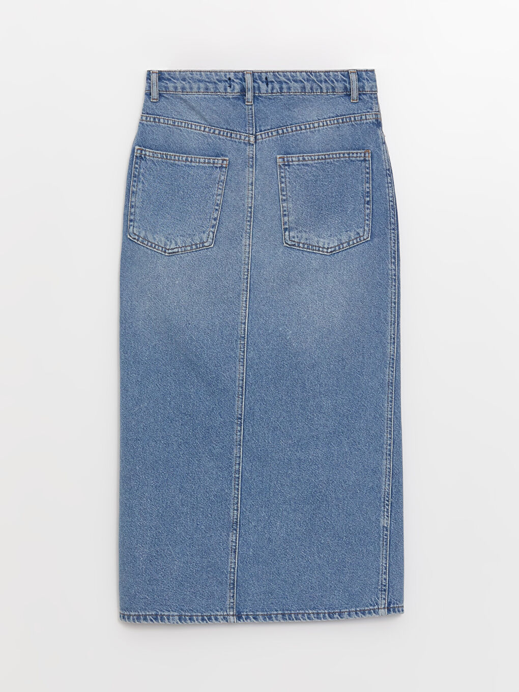 LCW Vision Indigo Standart Fit Kadın Jean Etek - 6