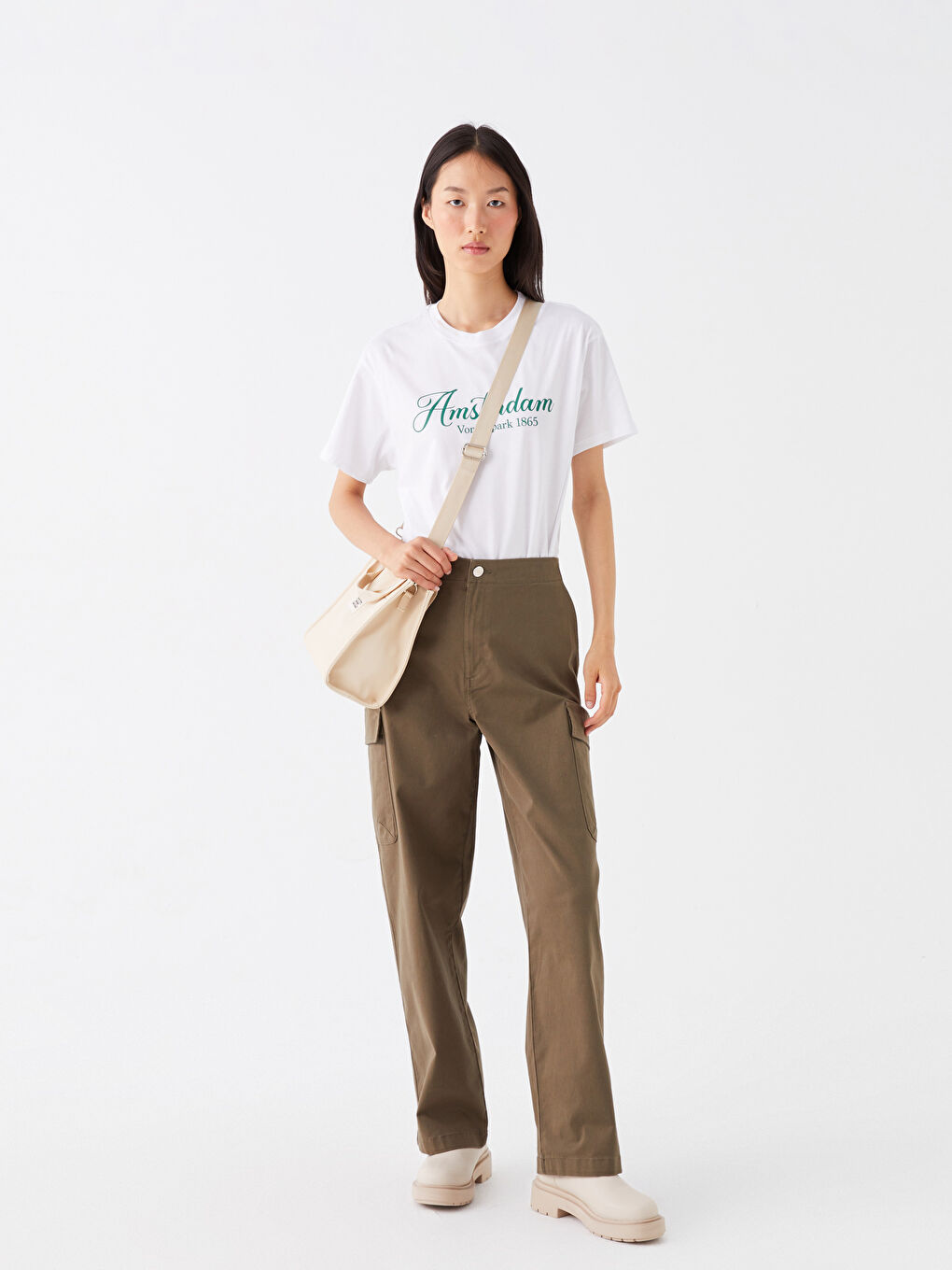 Tag Detailed Women Arm Bag-1