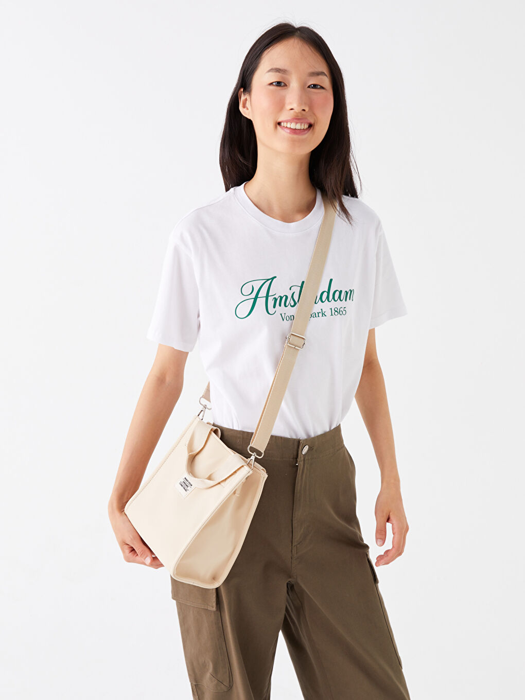 Tag Detailed Women Arm Bag-2