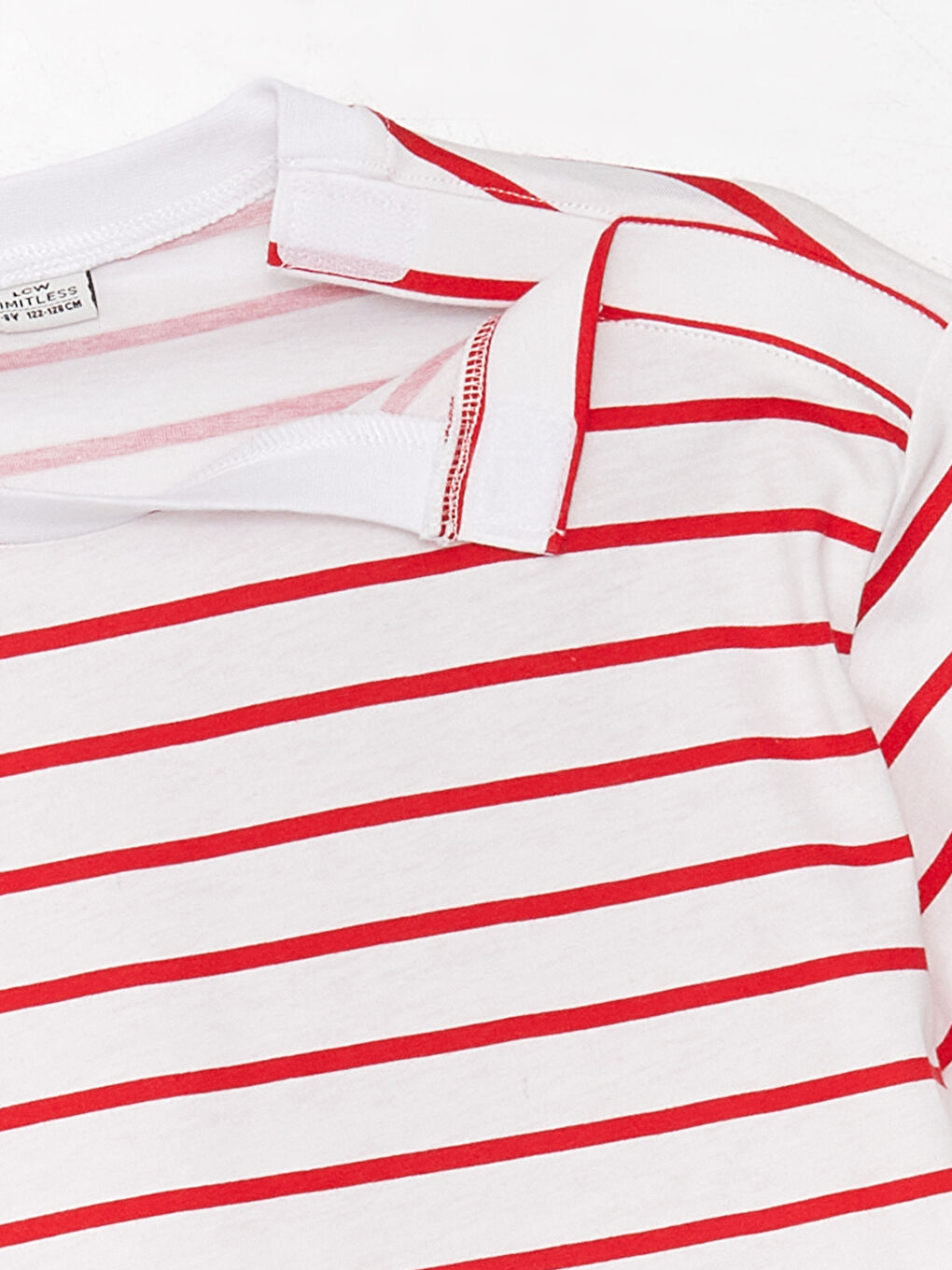 Kırmızı Bisiklet Yaka Çizgili Kısa Kollu Erkek Çocuk Tişört-2