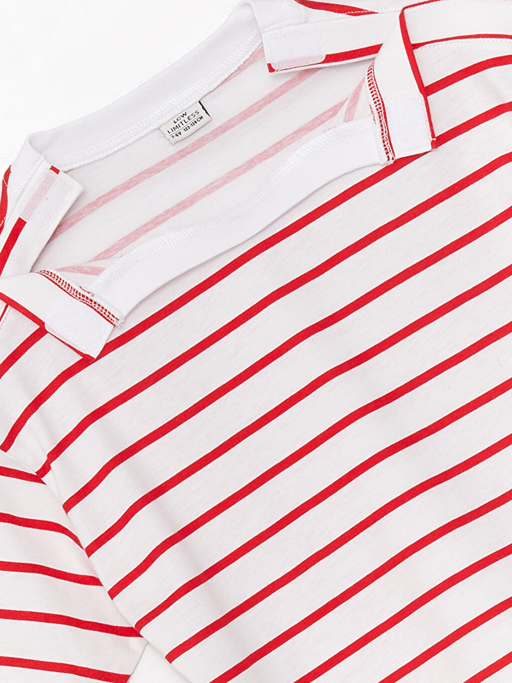 Kırmızı Bisiklet Yaka Çizgili Kısa Kollu Erkek Çocuk Tişört-3