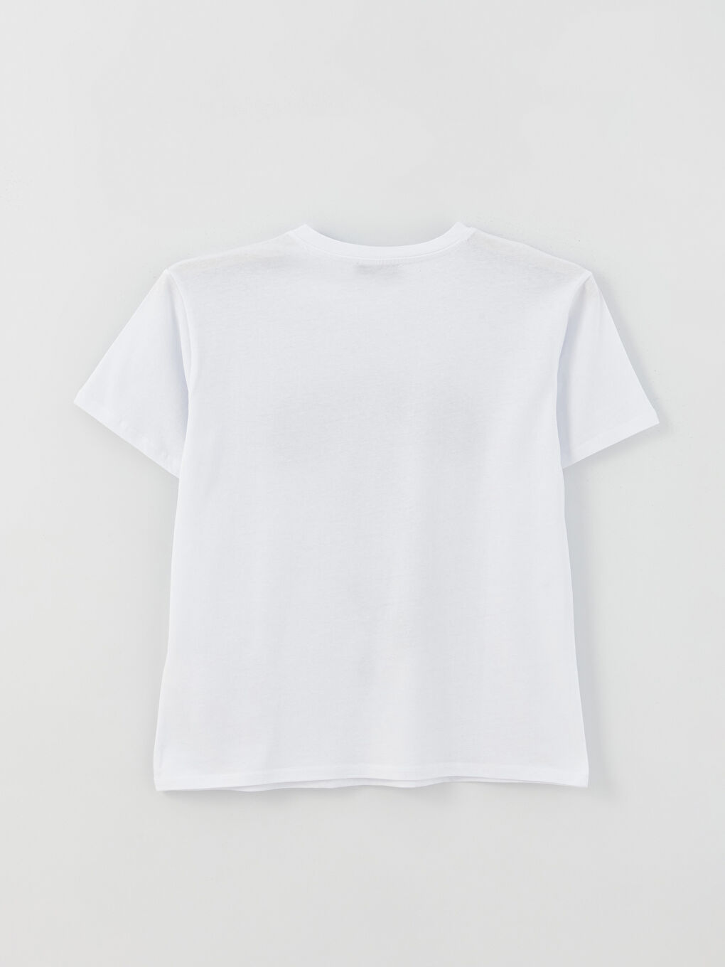 تيشيرت نسائي بأكمام قصيرة وياقة دائرية مطبوع-5