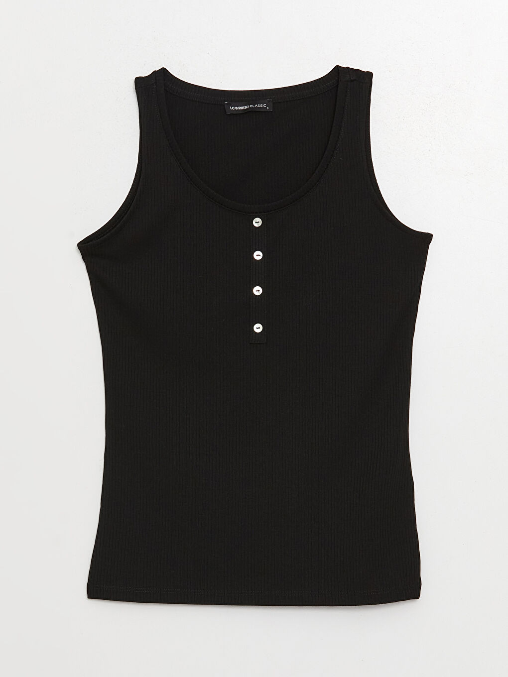 تانك توب سادة بياقة على شكل حرف U للسيدات-4