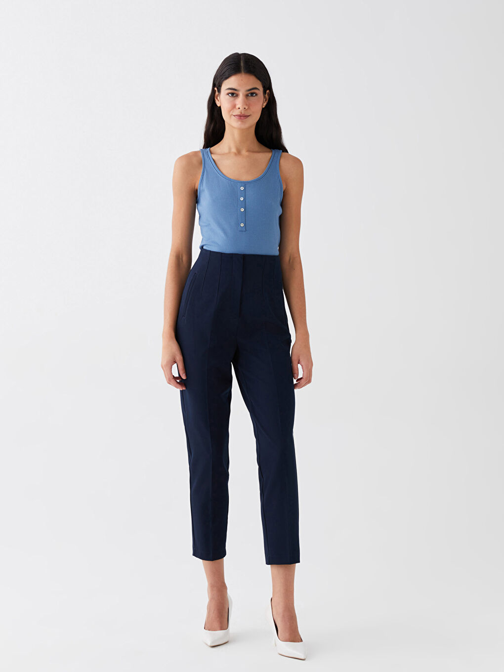 LCWAIKIKI Basic Women's U Neck Plain Tank Top -S3JI96Z8-MT2