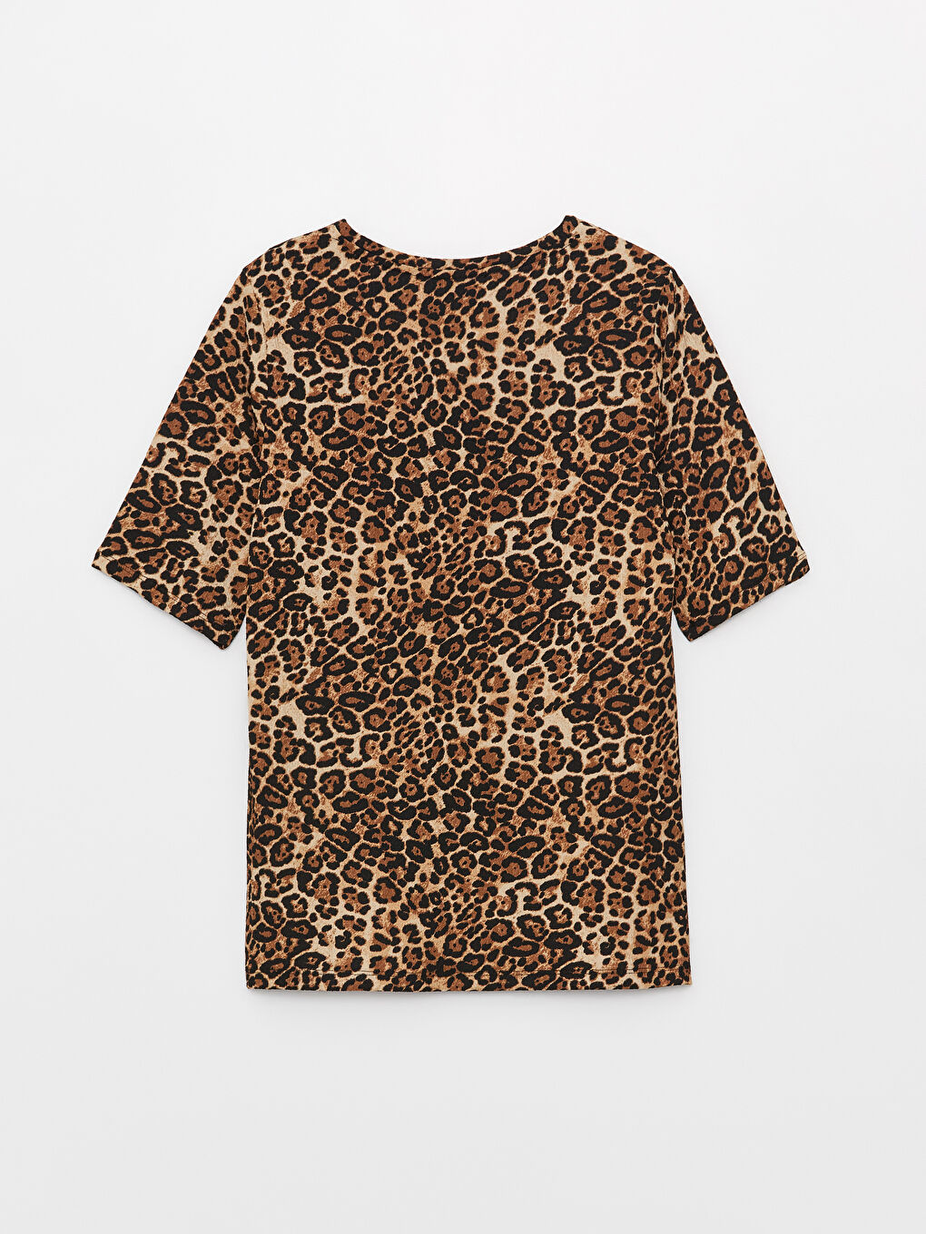 Crew Neck Patterned Short Sleeve Women's T-Shirt-6