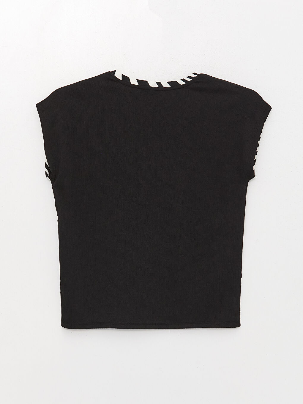 Crew Neck Patterned Short Sleeve Women's T-Shirt-6