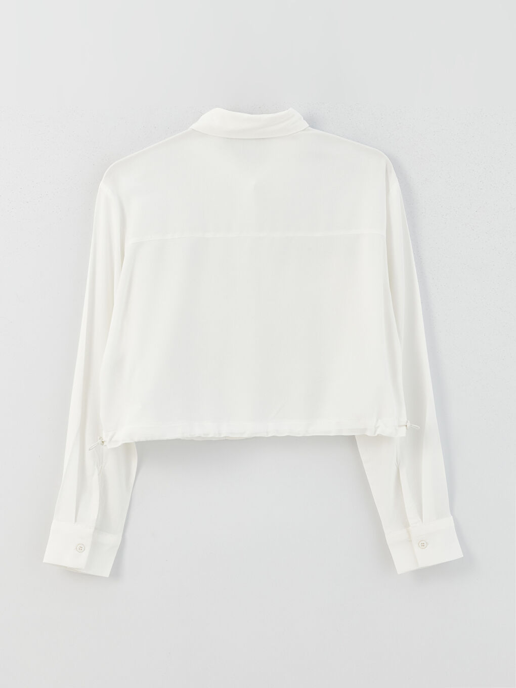 Chemise Coupe Courte en Popeline pour Femmes-6