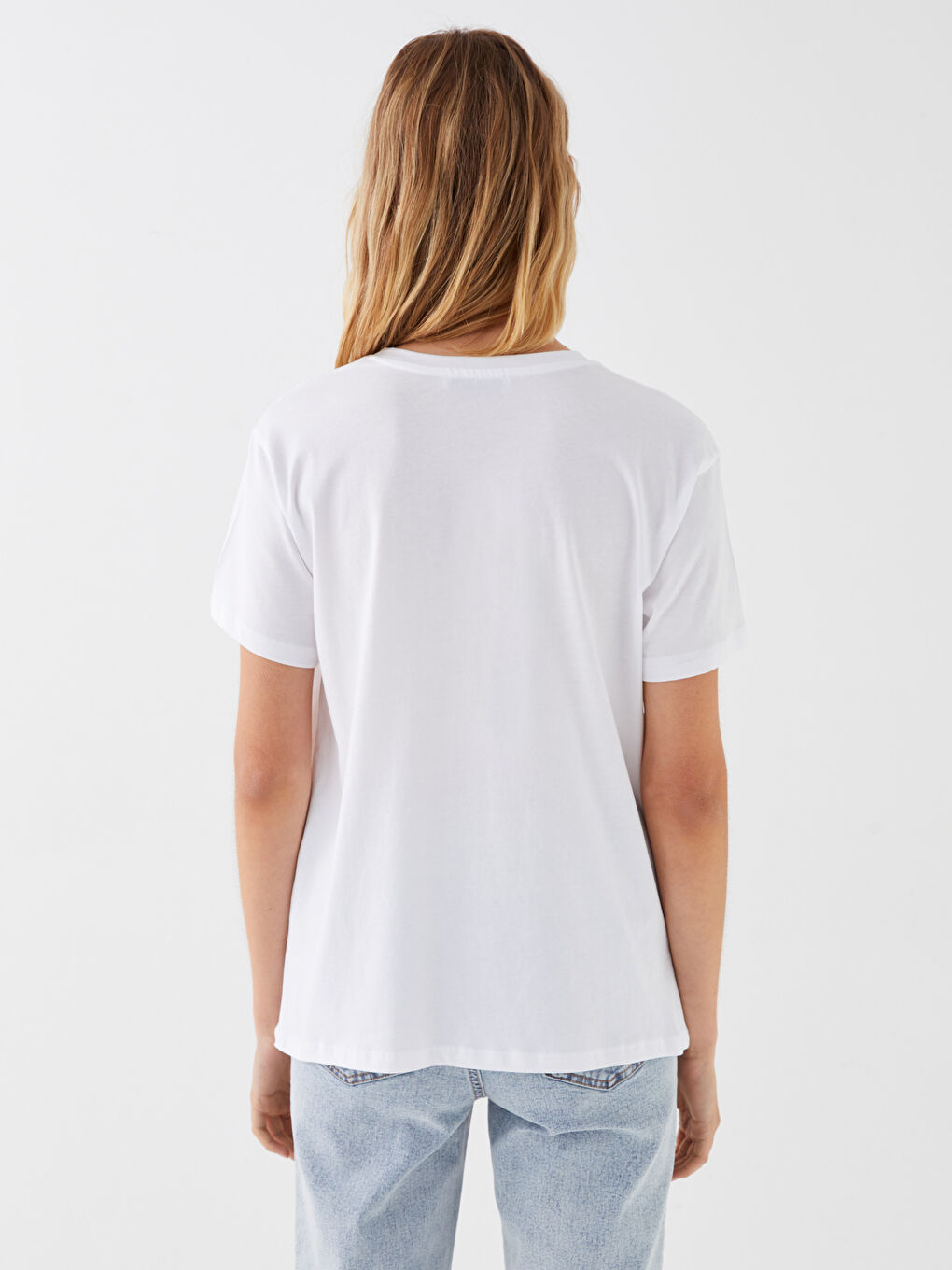 Crew Neck Printed Short Sleeve Women's T-Shirt-4