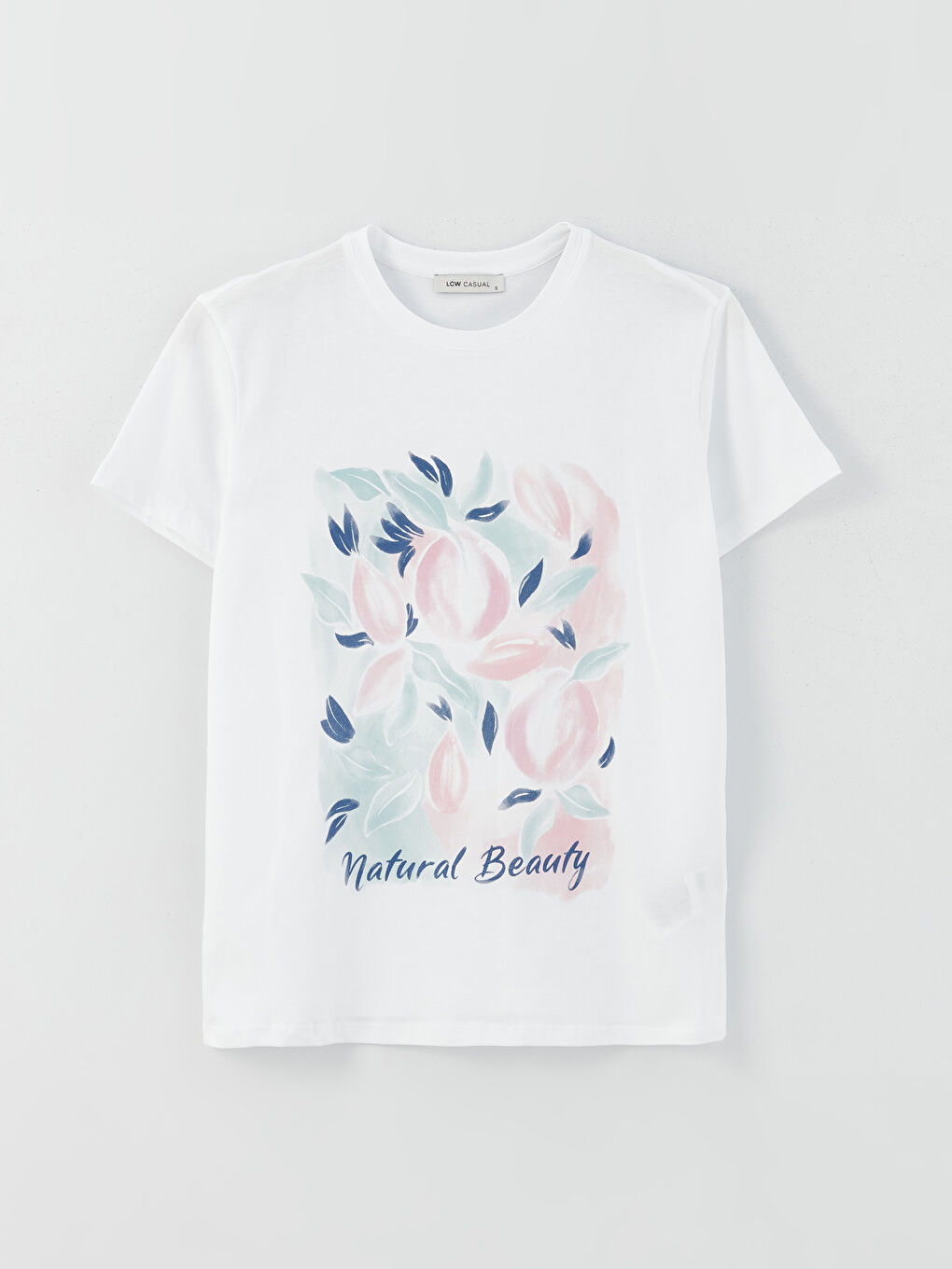 Crew Neck Printed Short Sleeve Women's T-Shirt-5