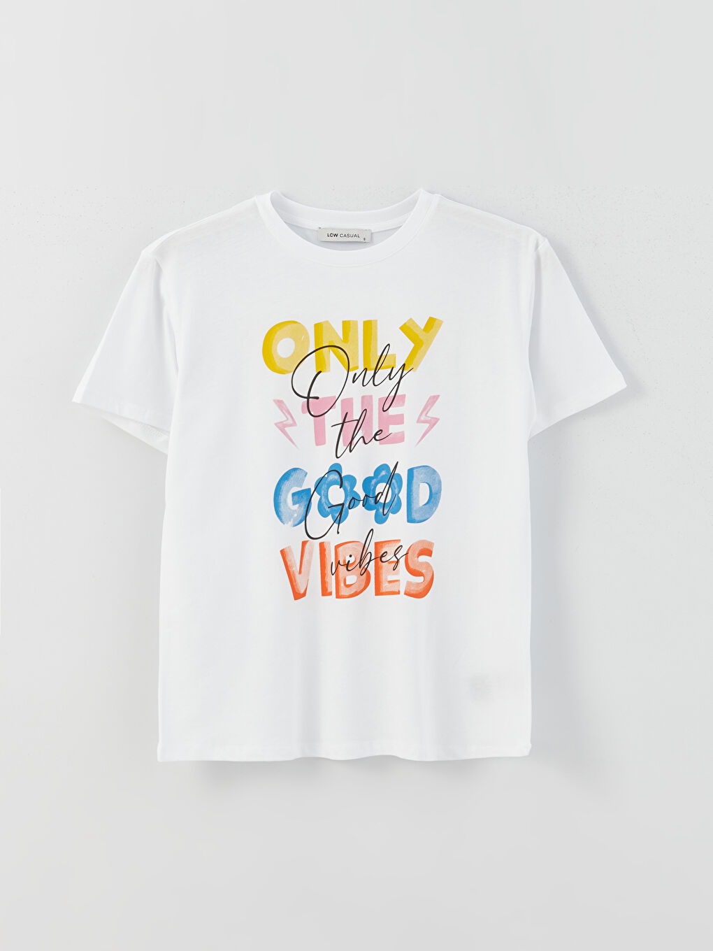 Crew Neck Printed Short Sleeve Women's T-Shirt-5