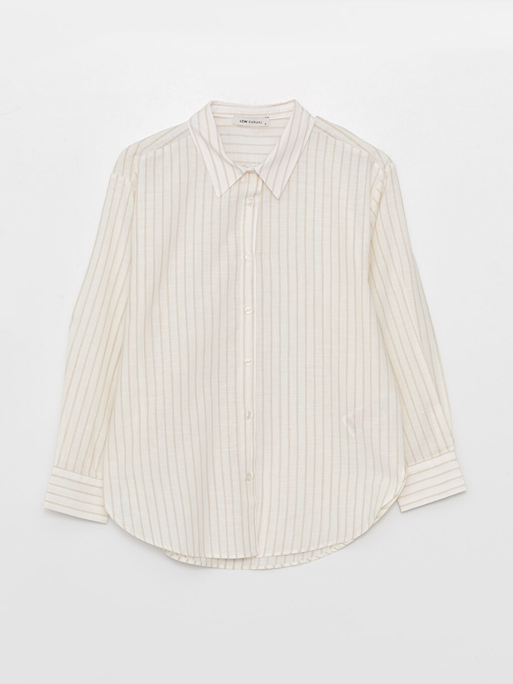 Striped Long Sleeve Oversize Women's Shirt-5