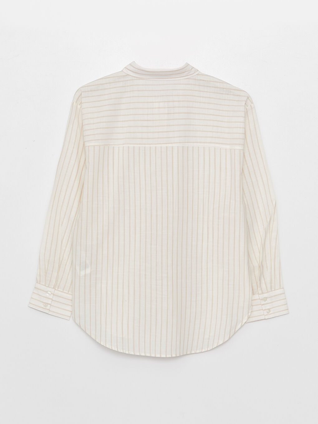Striped Long Sleeve Oversize Women's Shirt-6