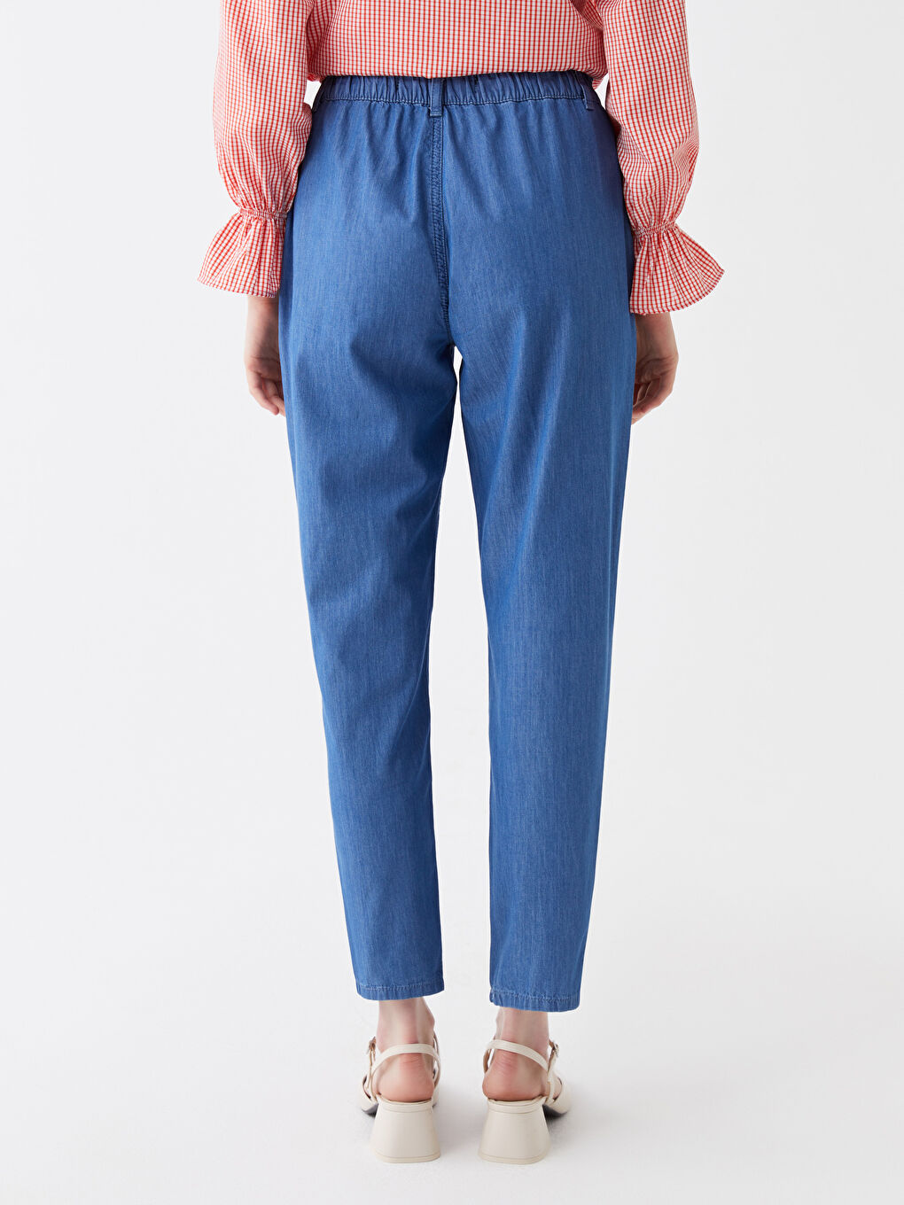 Jean Coupe Maman à Taille Élastiquée pour Femmes-3