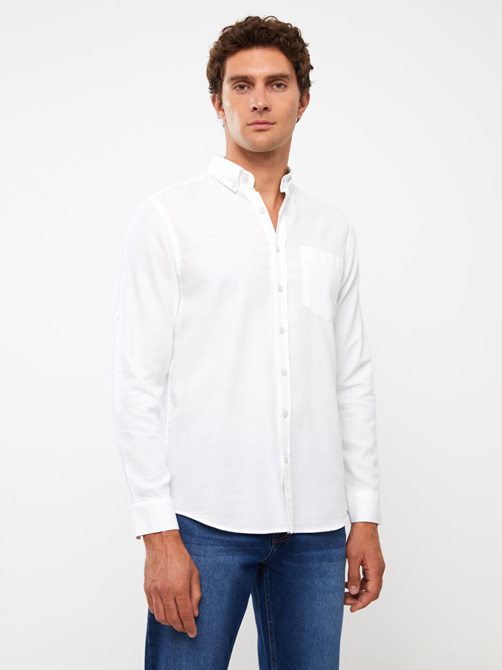 Regular Fit Long Sleeve Men's Shirt