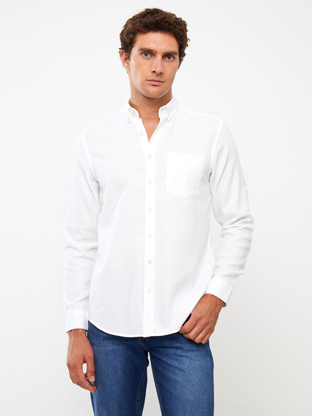 Regular Fit Long Sleeve Men's Shirt-2