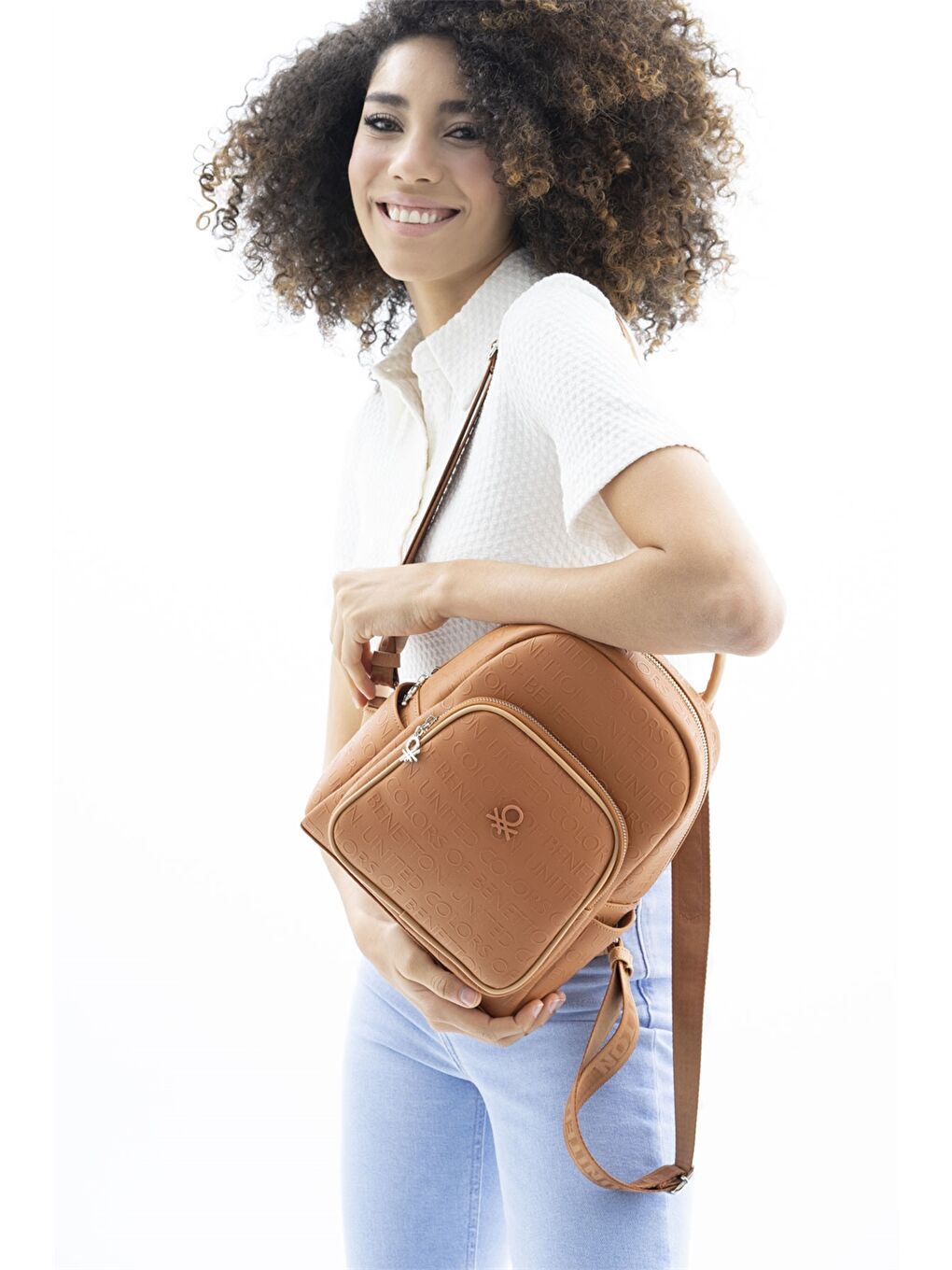 Kahverengi Deri Görünümlü Kadın Sırt Çantası