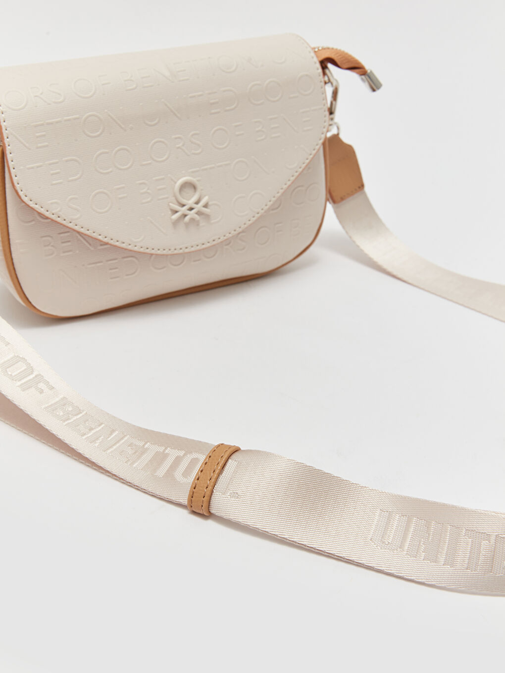 Bej Deri Görünümlü Kadın Çanta-5