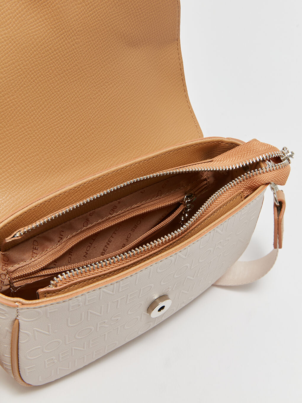 Bej Deri Görünümlü Kadın Çanta-6