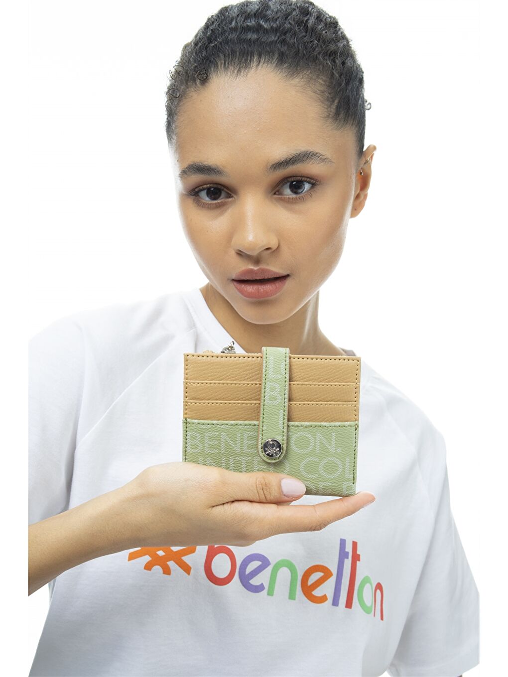 Yeşil Deri Görünümlü Kadın Cüzdan