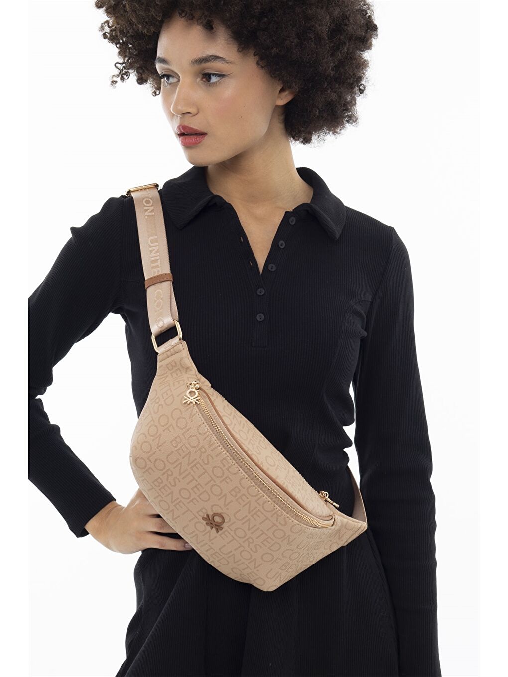 Bej Deri Görünümlü Kadın Çanta