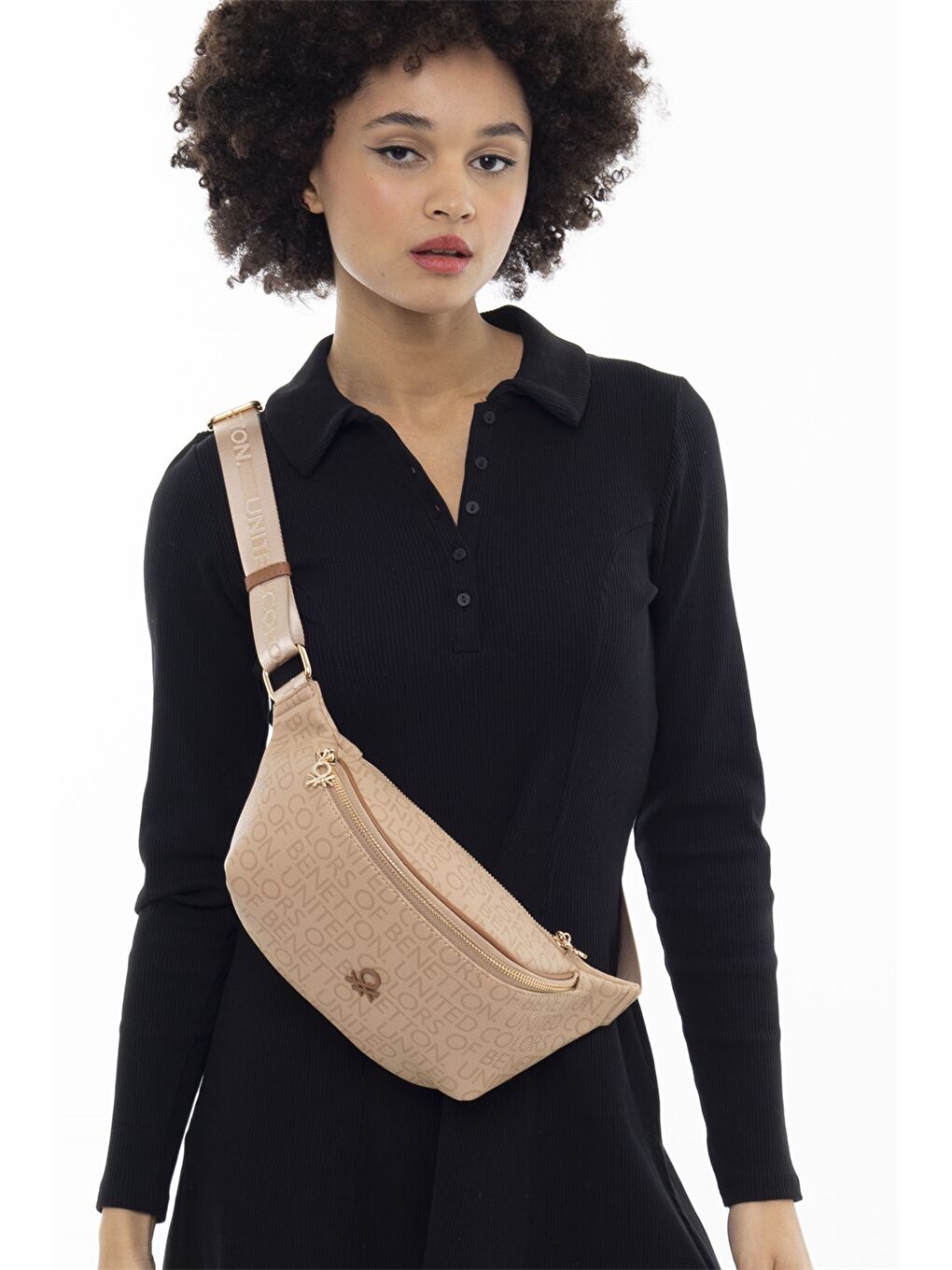 Bej Deri Görünümlü Kadın Çanta-1