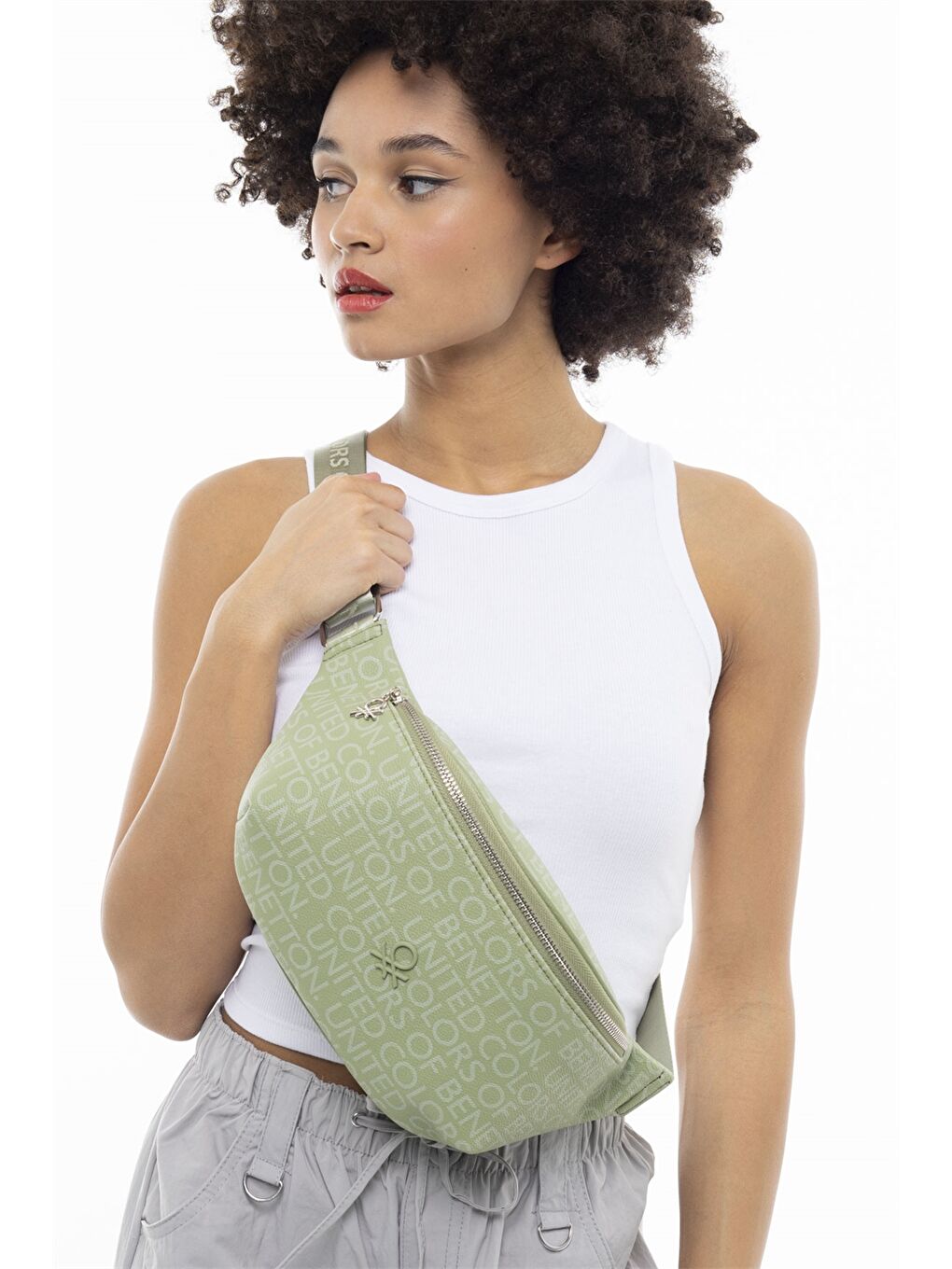 Yeşil Deri Görünümlü Kadın Çanta