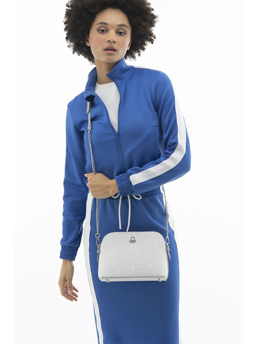 Beyaz Deri Görünümlü Kadın Çanta-1