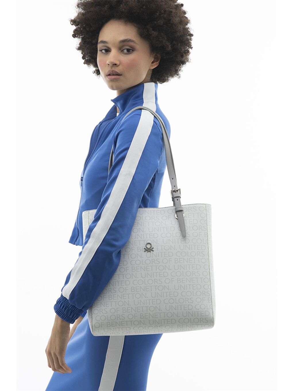 Beyaz Deri Görünümlü Kadın Çanta-1