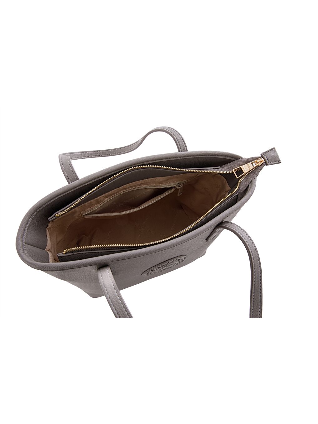 Kahverengi Deri Görünümlü Baskılı Kadın Omuz Çantası-5